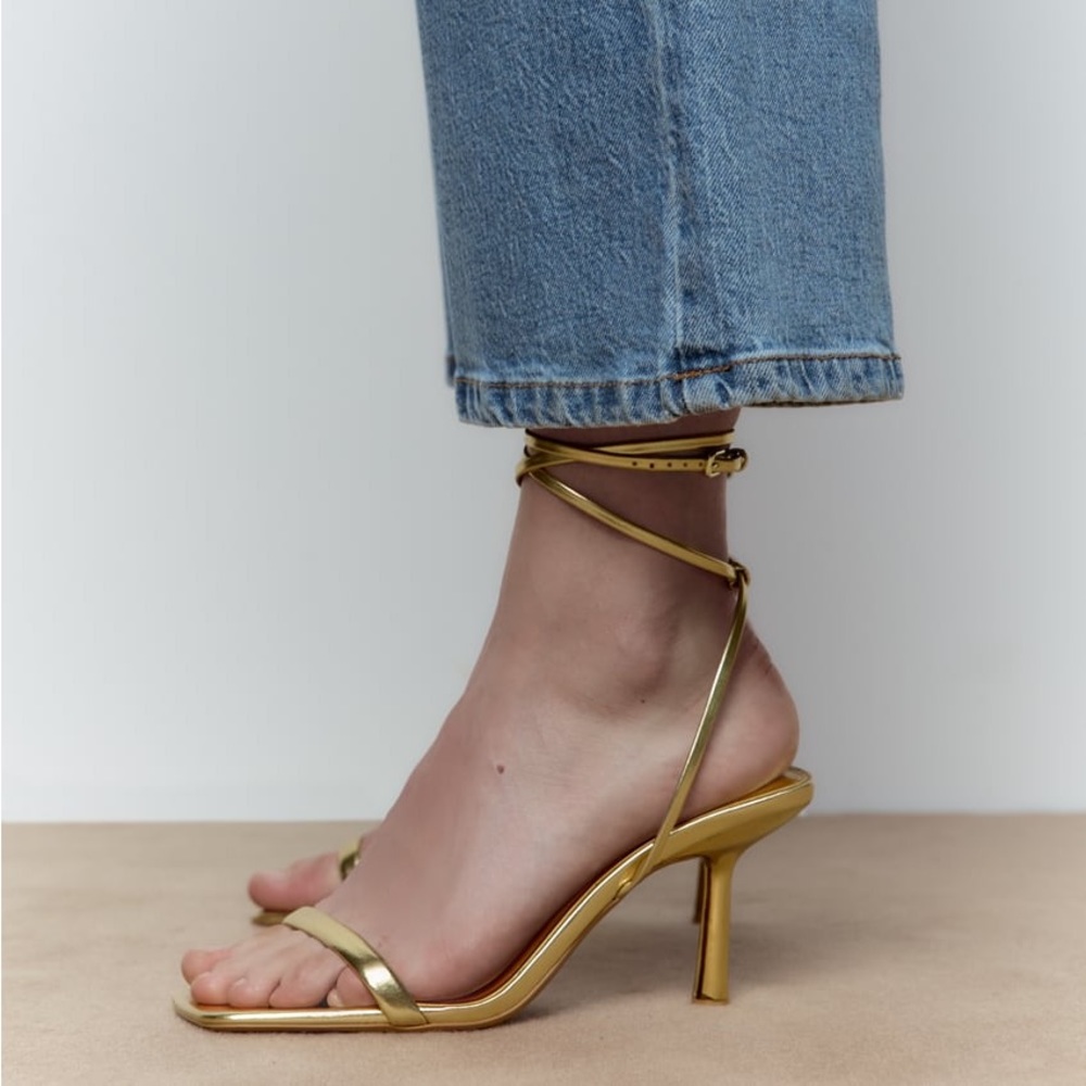 Zara gold heels